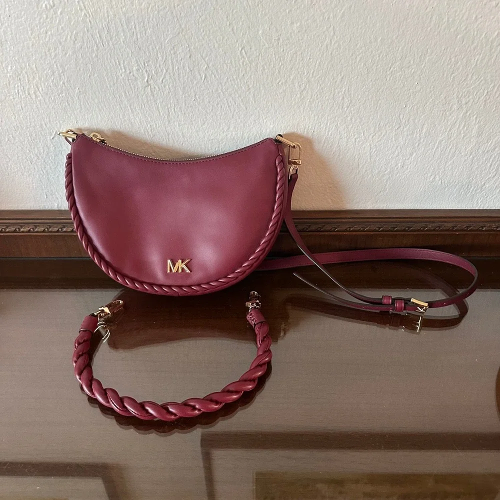 Michael Kors‎ Kyla Small Leather Convertible Pochette Equestrian Nautical